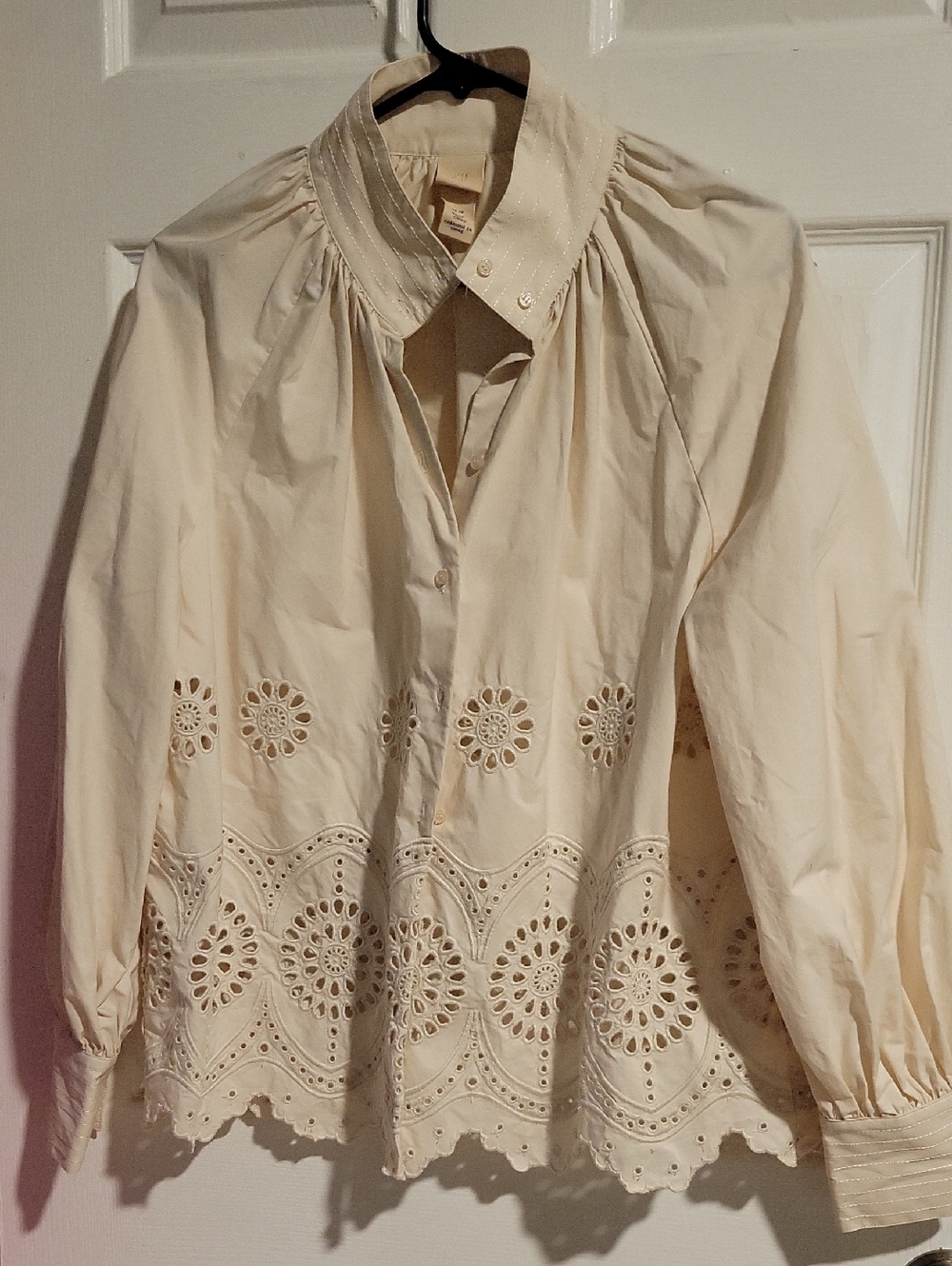 H&M Beige Cotton Top